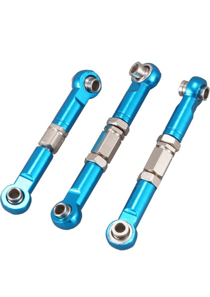 Wltoys 144001 Için 1/14 Rc Araba Yedek Parçalar Metal Bağlantı Servo Çekme Çubuk Direksiyon Çubuğu Seti Mavi (Yurt Dışından) modelleri