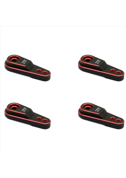 4x Sert Alüminyum Alaşım 25T M3 Direksiyon Bağlantısı Servo Kol Korsası 1/10 Rc Traxxas Trx4 Metal Yükseltme Parçaları Kırmızı (Yurt Dışından)