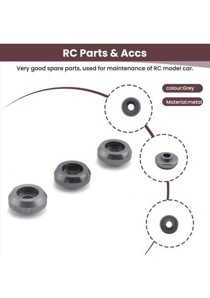 8pcs Metal Bağlantı Çubuk Vidalı Conta Şim Yıkayıcı Wpl C14 C24 C34 C44 Mn D90 D91 D99S Rc Car Gri (Yurt Dışından) indirimleri