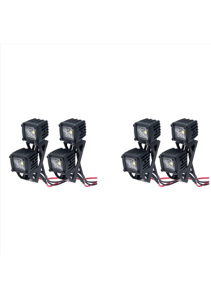 4x Modifiye Far Spotları Araç Üst Işıkları Eksenel SCX10 Jeep Traxxas Trx4 Trx6 1/10 Için Tampon Işıkları C Siyah (Yurt Dışından)