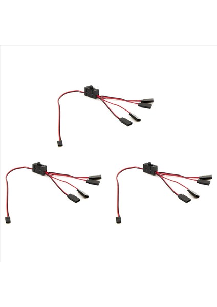 3pcs Rc Servo Uzantısı 1 Ila 4 Y Tel Kablo Jr Futaba Rc Modeli Için LED Işık Kontrol Güç Anahtarı (Yurt Dışından)