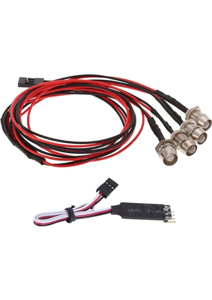 4 LED Işık Kiti 2 Beyaz 2 Kırmızı 1/10 1/8 Traxxas Trx4 Hsp Axıal SCX10 D90 Hpı Rc Car (Yurt Dışından)