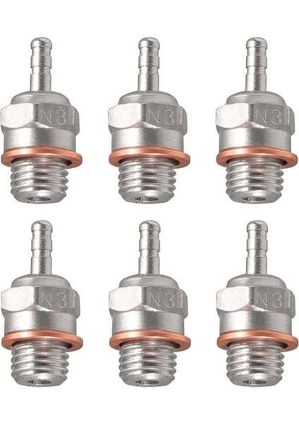 6pcs Glow Fiş N3 Sıcak Spark Nitro Motor Parçaları Traxxas Kyosho Hsp Hpı Için Os 8&#39 I Değiştirin 1/8 1/10 Rc Araba Kamyonu Buggy (Yurt Dışından)