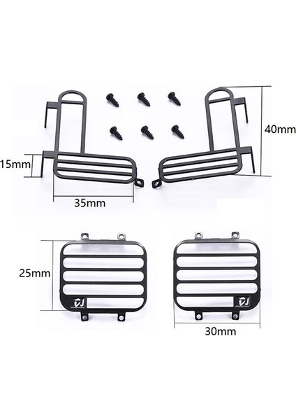Mn D90 MN98 MN99S Çelik Ön ve Arka Açıklama Işık Kapak Far Gerekli Koruma 1/12 Rc Araba Yükseltme Parçaları (Yurt Dışından) modelleri