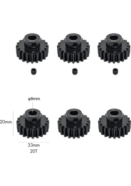 1pcs Motor Dişli M1 5 8mm 20T Pinyon Motor Dişli 1/5 1/6 Rc Araç Rc 55 56 Serisi Motor Fırçasız Motor (Yurt Dışından) modelleri