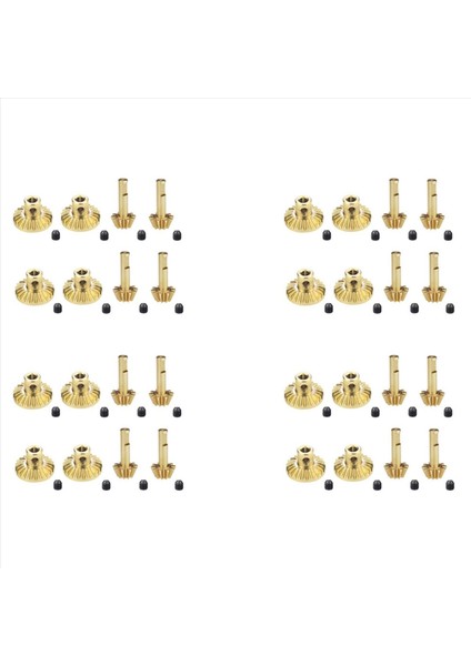 32PCS Pirinç Ön ve Arka Aks Dişli Dişli Dişli Yükseltme Aksesuarları Wpl C14 C14 C24 B24 B36 Mn D90 D99 MN99S Parçalar (Yurt Dışından)