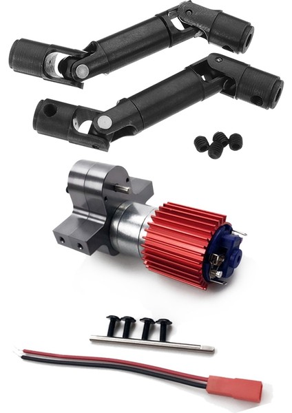2pcs Wpl Henglong Için Metal Sürüş Mil 1/16 &amp 1set 370 Fırçalanmış Motor+Çelik Dişliler ile Alaşımlı Isı Dişli Kutusu Seti (Yurt Dışından)