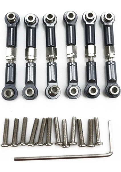 12 Adet Ayarlanabilir Metal Bağlantı Çekme Çubuğu Ön /arka Servo Bağlantısı Wltoys 6pcs Gri ve 6pcs Mavi (Yurt Dışından) fiyatları