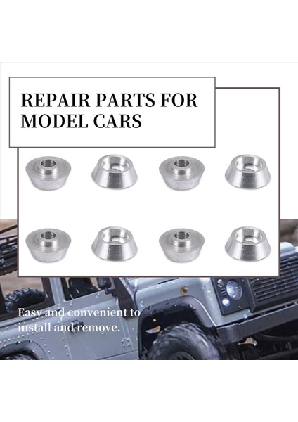 8pcs Metal Bağlantı Çubuk Vidalı Conta Şim Yasacı Wpl C14 C24 C34 C44 Mn D90 D91 D99S Rc Car Gümüş (Yurt Dışından) fırsatları