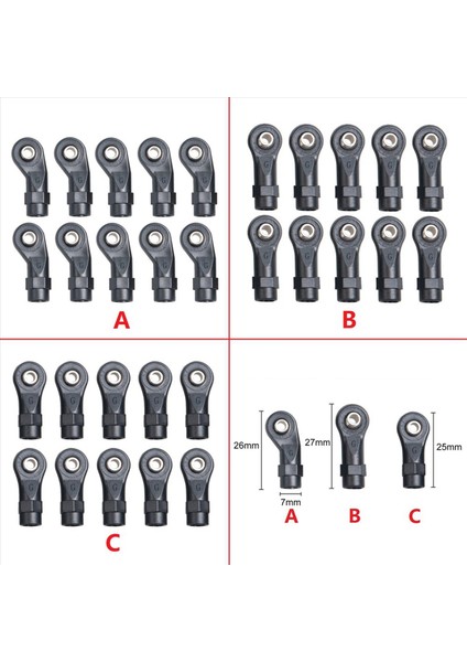 60PCS Plastik M4 Çubuk Uçlar Bağlantı Topları Kafa Bağlantı Bağlantısı 1/10 Rc Prıgler Araç Traxxas Trx-4 Trx4 Parça Aksesuarları (Yurt Dışından) fiyatları