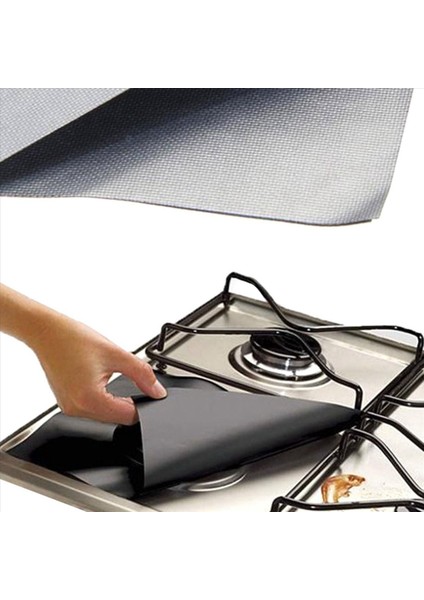 2x Gaz Soba Yağı Pad Yüksek Sıcaklığa Dayanıklı Gaz Soba Koruma Mat Soba Temizleme Ped Kendi Deliklerinizi Açmanız Gerekiyor (Yurt Dışından)