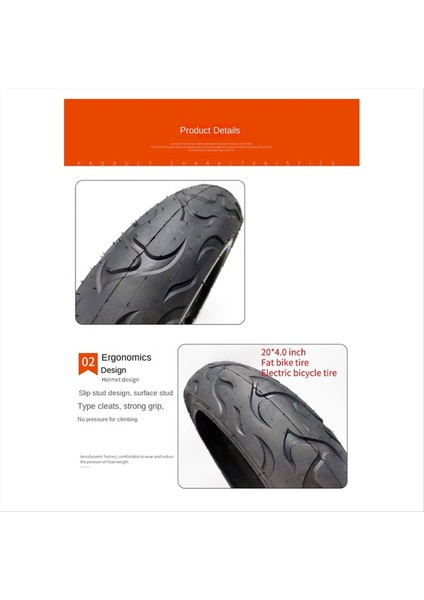 20X4 0 Inç Dış Tüp Snowmobile Atv Elektrikli Bisiklet Lastikleri Genişletilmiş Iç ve Dış Lastikler (Yurt Dışından)