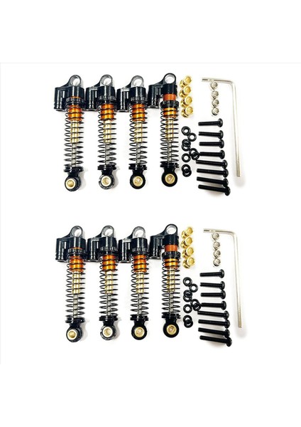 Fms Için 2x FCX24 Metal 43MM Şok Yağ Dışı Basınç 1/24 Rc Paletli Araba Yükseltmeleri Parça Aksesuarları Siyah (Yurt Dışından)