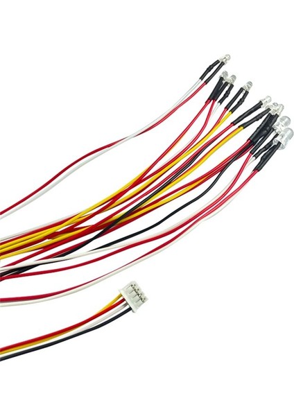 10 LED Işık 2 Kırmızı 4 Sarı 4 Beyaz Wpl D12 D12 D42 1/10 Rc Araba Yükseltme Parçaları Dekorasyon Aksesuarları (Yurt Dışından) modelleri