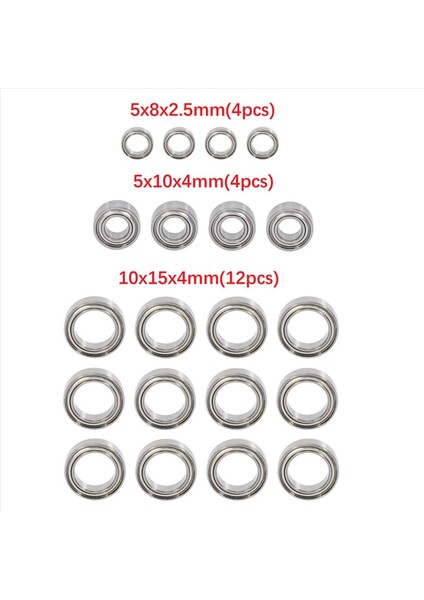 80PCS Top Rulman Seti BE001 BE002 BE003 Jlb Racing Cheetah 11101 21101 J3 Hız 1/10 Rc Araba Yedek Yükseltme Parçaları (Yurt Dışından) fırsatları