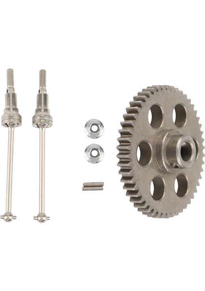2 Set Rc Araç Parçası 1 Set Metal Ön Mili M16105 &amp 1 Pcs Metal Spur Dişli (Yurt Dışından)
