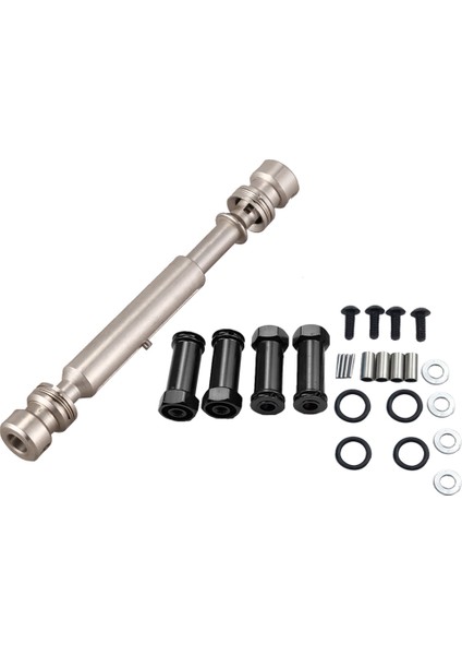 1 Set Metal Arka Orta Şaftı Evrensel Şanzıman Kiti ve 1 Set 12MM Alüminyum Tekerlek Hex Adaptörleri Uzun 29MM (Yurt Dışından)