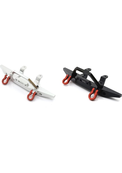 Mn Mn Metal Ön Tampon Mn D90 D91 D91 D96 D99S MN90 MN99 MN99S 1/12 Rc Araba Yükseltme Parçaları Aksesuarları Gümüş ve Siyah (Yurt Dışından)