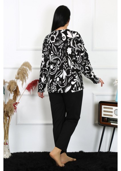 Kadın Büyük Beden Penye Uzun Kol Pijama Takım fırsatları