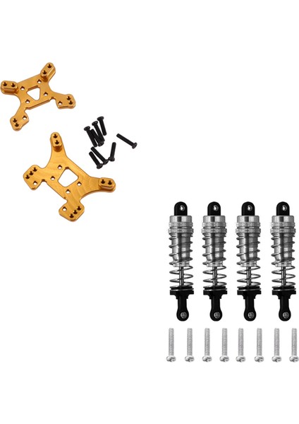 4pcs Metal Şok Emici Damper ile Ön ve Arka Şok Kulesi Seti 144001 1/14 4WD Rc Araba (Yurt Dışından) fiyatları