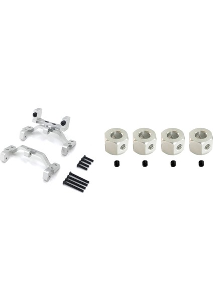 Çubuk Taban Koltuğu Çekin ve 4pcs 5 mm Ila 12MM Metal Birleştirici Tekerlek Göbeği Hex Adaptörü ile Servo Braket Montajı (Yurt Dışından)