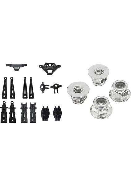 14 Adet Ön Arka Alt Salıncak Kolu Direksiyon Kabı Tampon Lastikler ile Lastikler Locknut Somun 25-WJ02 Xlh Hosim 9125 Rc Araba Için (Yurt Dışından)