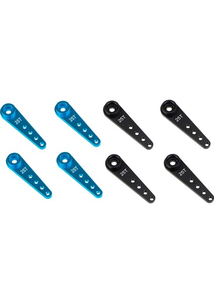8pcs 37MM 25T Metal Uzatma Direksiyon Servo Kol Korsası Rc Araç Trail Parçaları Için - 4 Pcs Mavi ve 4pcs Siyah (Yurt Dışından)