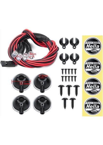 4pcs LED Işıklar Kiti Far Farlar Eksenel SCX10 Wraith RR10 Traxxas Trx4 Trx6 1/10 Rc Crawler Car Usra Fazla Parçalar (Yurt Dışından) fırsatları