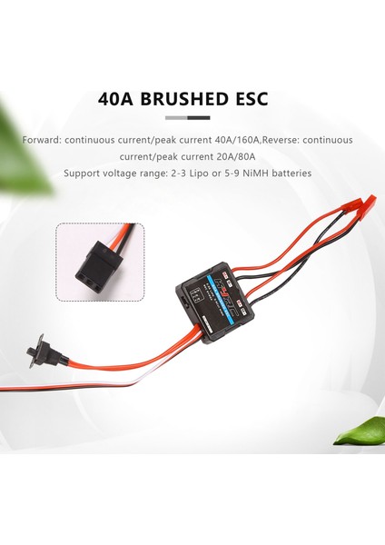 40A Fırçalanmış Esc Hız Kontrolörü Wpl C24 C34 Mn D90 MN99S MN86S Rc Araba Yükseltme Parçaları (Yurt Dışından) fiyatları