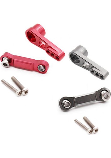 2set 25T Servo Kol Korna Servo Çekme Çubuğu Wltoys A959 A959-B A949 A969 A979 Rc Araba Yükseltme Parçaları Aksesuarları Kırmızı ve Gri (Yurt Dışından)