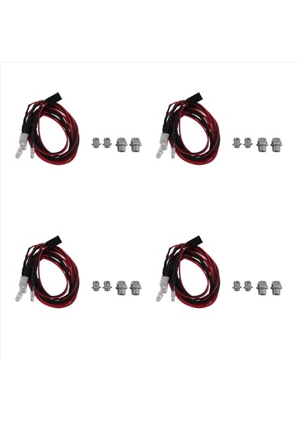 4x 4 LED Işıklar Kiti 2 Beyaz 2 Kırmızı 1/10 1/8 Traxxas Hsp Redcat RC4WD Tamiya Eksenel SCX10 D90 Hpı Rc Car (Yurt Dışından)