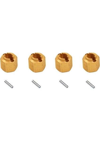 4pcs Pirinç Genişletilmiş Tekerlek Hex Hub Adaptörü Traxxas Için 9750 TRX4M Trx-4m 1/18 Rc Crawler Car Usrahi Parça Aksesuarları 3 (Yurt Dışından)