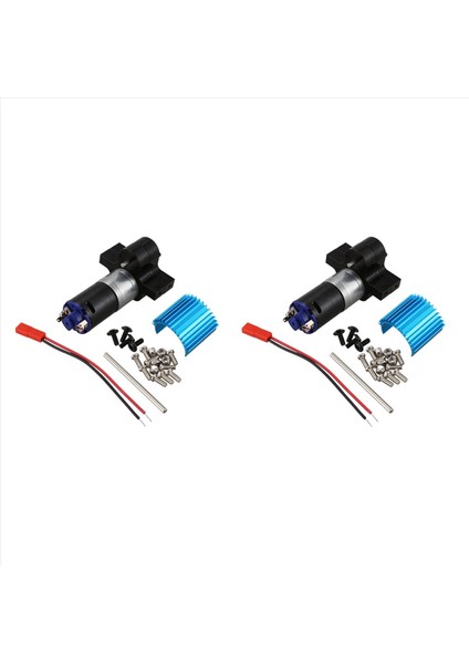 2x 370 Güç Metal Motor Ters Şanzıman Isı Lavabo Rc Araç Yedek Parçaları Wpl B1 B14 B24 C14 C24 B16 B26 B36 Jjrc (Yurt Dışından) fiyatları