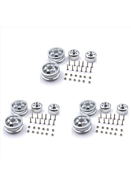 6x Metal Yükseltme Şok Geçirmez Tekerlek Göbeği Wpl B1 B16 B24 B36 C14 C24 1/16 Rc Kamyon Vida ile (Yurt Dışından)