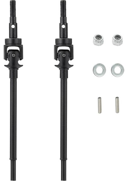 2pcs Çelik Metal Ön Aks Milini Eksenel SCX10 Iı 90046 1/10 Rc Paletli Araba AR44 Aks Yükseltme Parçaları (Yurt Dışından)
