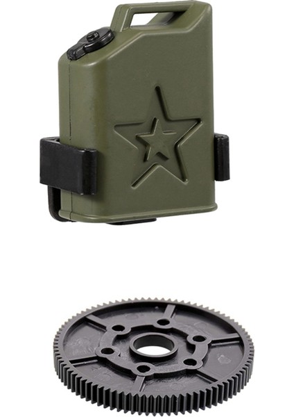 1set 1 10 Tamiya Için Yakıt Deposu CC01 Eksenel SCX10 90046 D90 D110 Tf2 Trx-4 Yeşil ve 1 Pc Model Araba Tahrikli Dişli R86028 87T (Yurt Dışından)