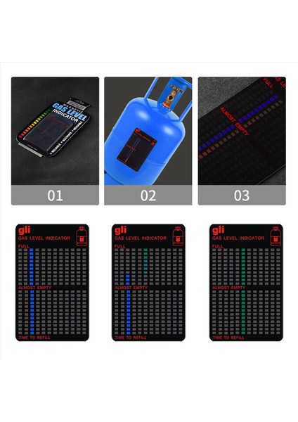 2x Pratik Propan Yakıt Gaz Deposu Seviye Göstergesi Manyetik Gauge Karavan Şişesi Sıcaklık Ölçüm Çubuğu (Yurt Dışından)