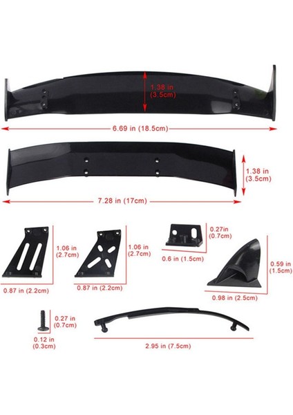1/10 Rc Yarış Drift Araba 2 Türler Arka Kuyruk Kanadı Gövde Spoiler Kanat 1 10 Evrensel Parça Aksesuarları (Yurt Dışından) fiyatları