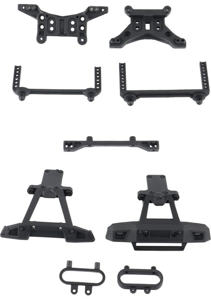 2 Set Rc Araç Parçaları 1 Set Ön Arka Tampon Montajı ve 1 Set Ön Arka Şok Kuleleri Gövde Mesajları Set (Yurt Dışından)