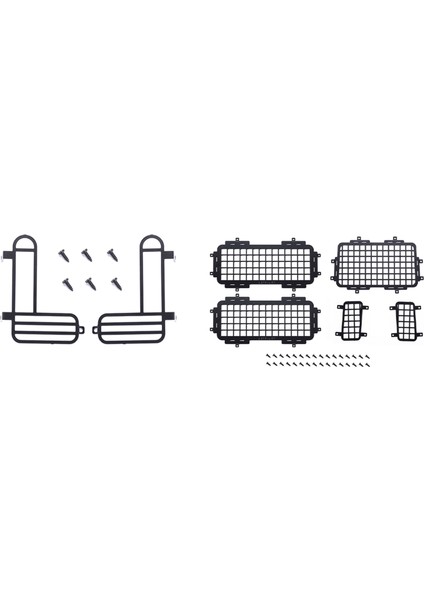 Mn D90 D99S Için MN99S Arka Abajur Ters Lamba Kapağı ve Arka Yan Metal Stereoskopik Pencere Mesh Koruyucu Net (Yurt Dışından)