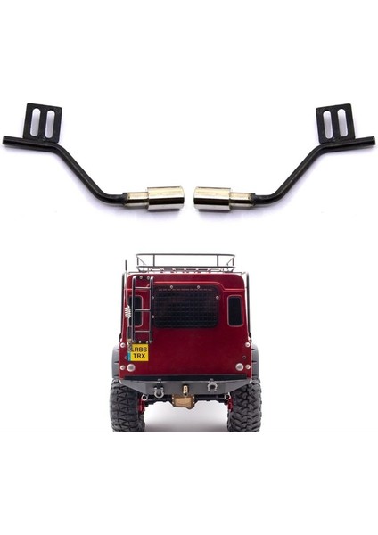 Metal Simülasyon Egzoz Borusu Gaz Traxxas Trx4 Defender Ford Bronco SCX10 Rc Paletli Araba Yükseltme Parçaları (Yurt Dışından) modelleri