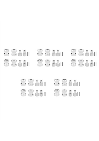 5x Rc Araç Metal 12MM Tekerlek Hex Hub Eksenel SCX10 D90 CC01 F350 1/10 Rc Prwler-Sılver (Yurt Dışından)