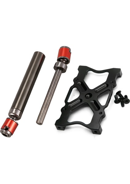 Eksenel SCX10 Için 1set Alüminyum Tampon Montaj Plakası 1 10 Ölçekli Rc Araç Siyah ve 2pcs Metal Cvd Mili 110-140MM (Yurt Dışından)