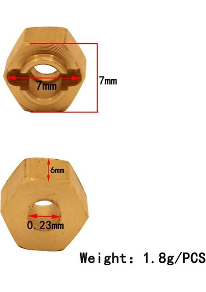 4pcs Pirinç Genişletilmiş Tekerlek Hex Hub Adaptörü Traxxas Için 9750 TRX4M Trx-4m 1/18 Rc Crawler Car Usrahi Parça Aksesuarları 3 (Yurt Dışından) modelleri