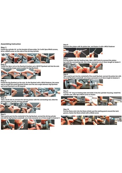 Stirling Motor Modeli Montajlı Dıy Enerji Üretimi LED Hafif Buharlı Isı Eğitimi Modeli Bilimsel Deney Oyuncakları (Yurt Dışından) fiyatları