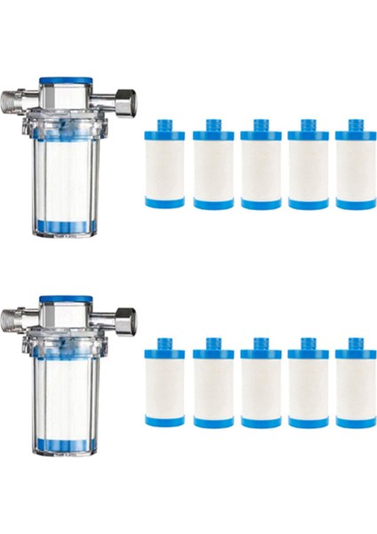 2x Çamaşır Makinesi Su Isıtıcı Duş Duş Su Filtresi Ön Musluk Su Temizleyici Filtresi (Yurt Dışından)