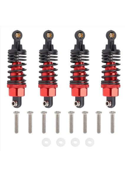 4pcs Alüminyum Alaşım Şok Emiciler Damper Damper Tamiya Tt-01 TT01 Tt-02 TT02 1/10 Rc Araba Yükseltme Parçaları Kırmızı (Yurt Dışından)