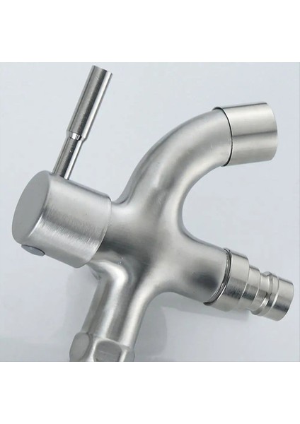 Çift Bahçe Musluk Paslanmaz Çelik Dışında Musluk Çift Çıkış Su Musluğu Sağlam 2 Yollu Bahçe Musluk Su Hortumu Outlet (Yurt Dışından) fırsatları