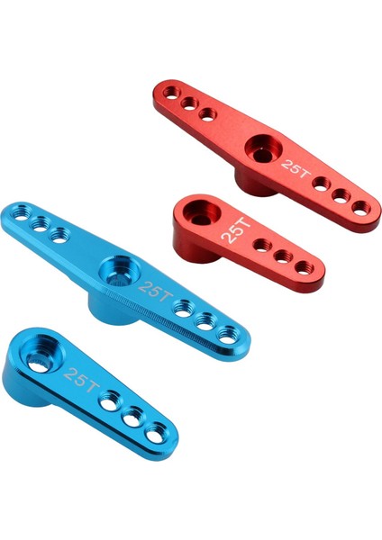 2set 25T Alüminyum Rc Futaba Savox Için Servo Kol Korsası Xcore Hl Hsp Hd Güç Rc Araçları Kırmızı ve Mavi (Yurt Dışından)