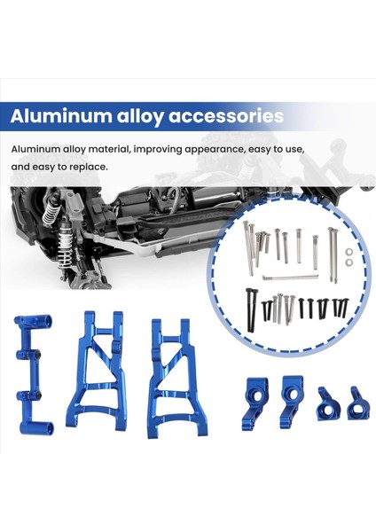 Yükseltme Alüminyum Alaşım Şasi Kolu C Seat Arka Saplama Aks Parçaları Kiti 1/10 Traxxas 2WD Slash Rustler Stampede Parçaları 1 (Yurt Dışından) indirimleri